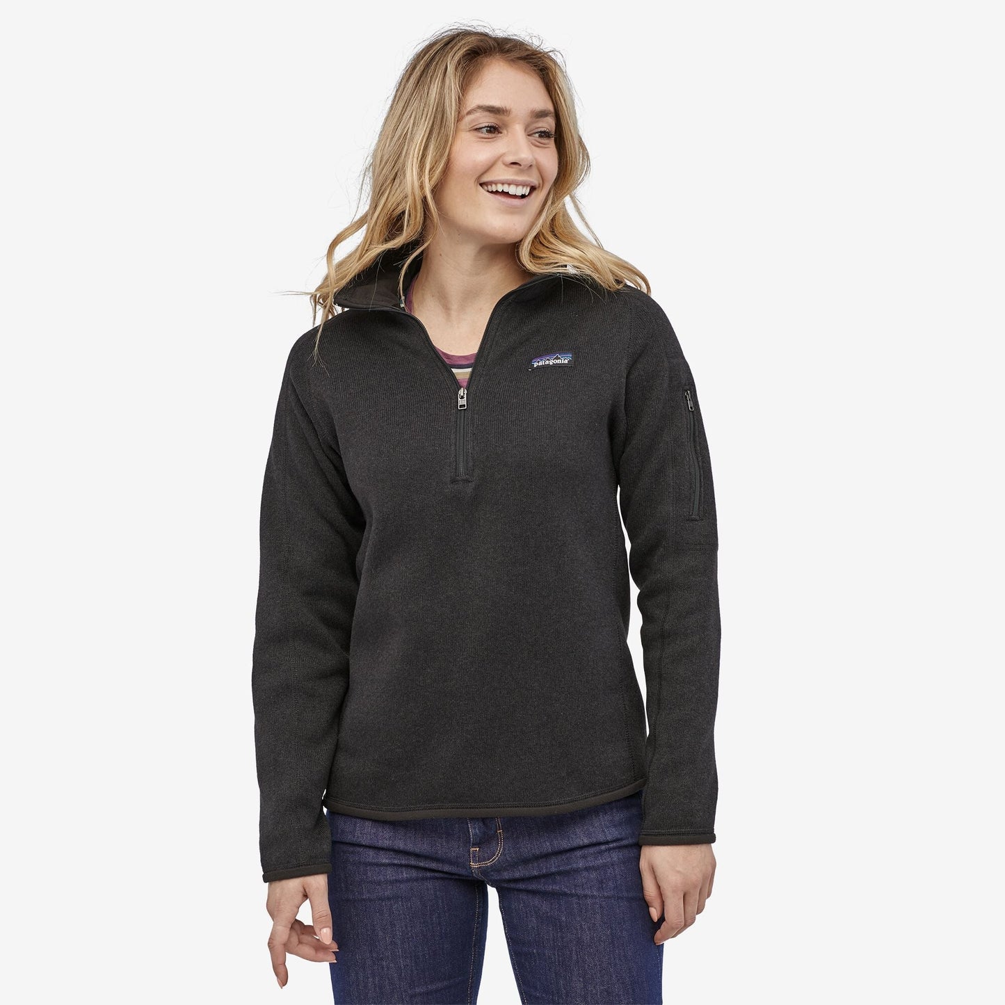 Patagonia Womens Better Sweater 1/4 Zip Black