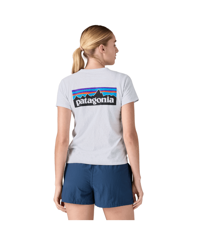 Patagonia Mens P-6 Logo Responsibili-tee White