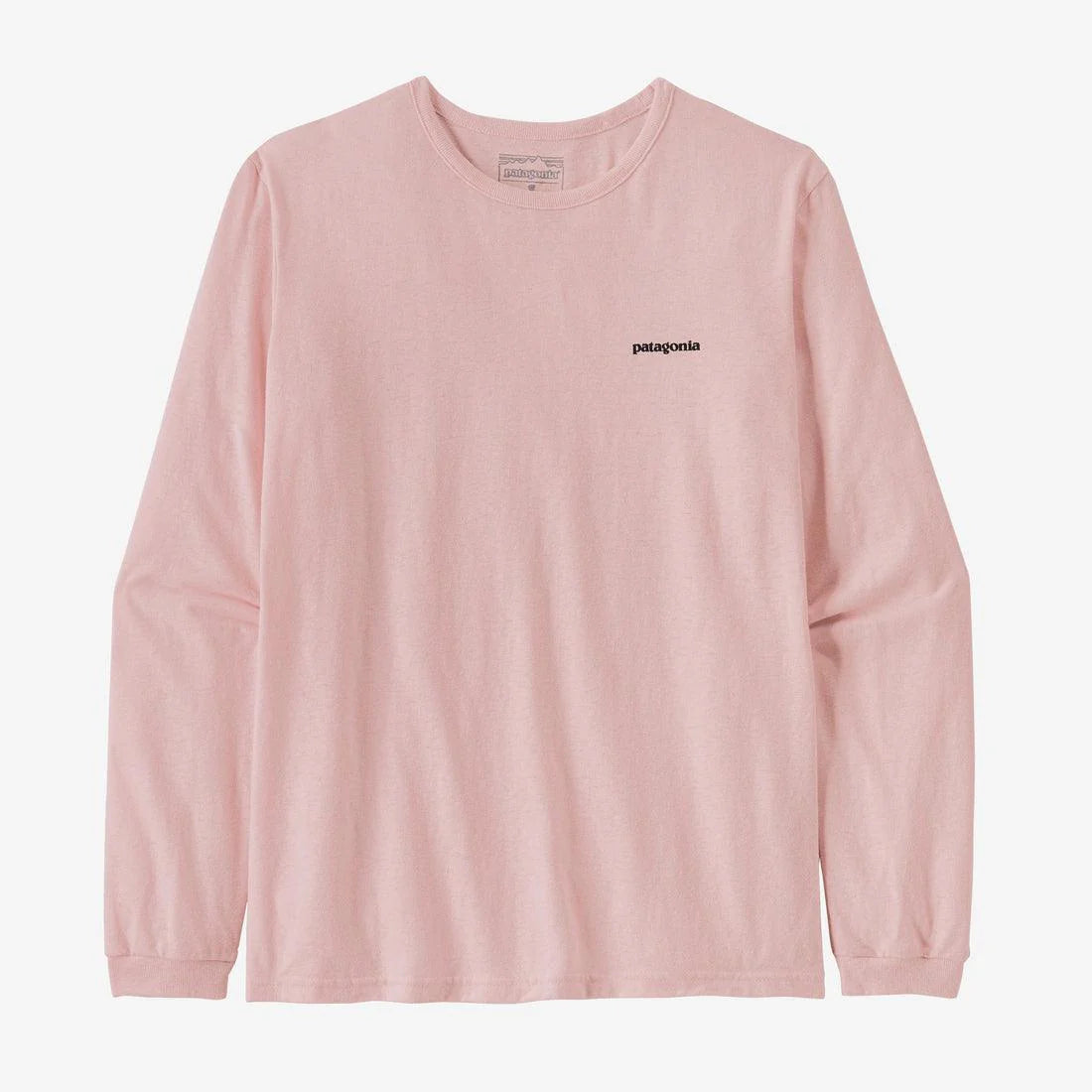 Patagonia Womens Long Sleeve P-6 Logo Responsibili-Tee Whisker Pink