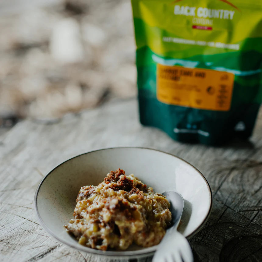 BACK COUNTRY CARROT CAKE AND CUSTARD