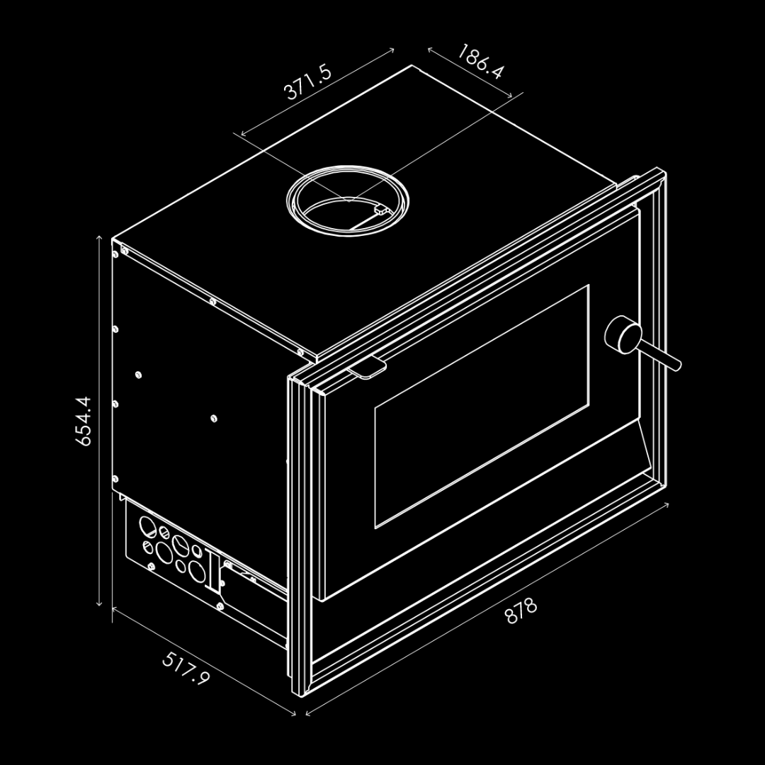 Blaze B820 Inbuilt Wood Heater Inc.fan