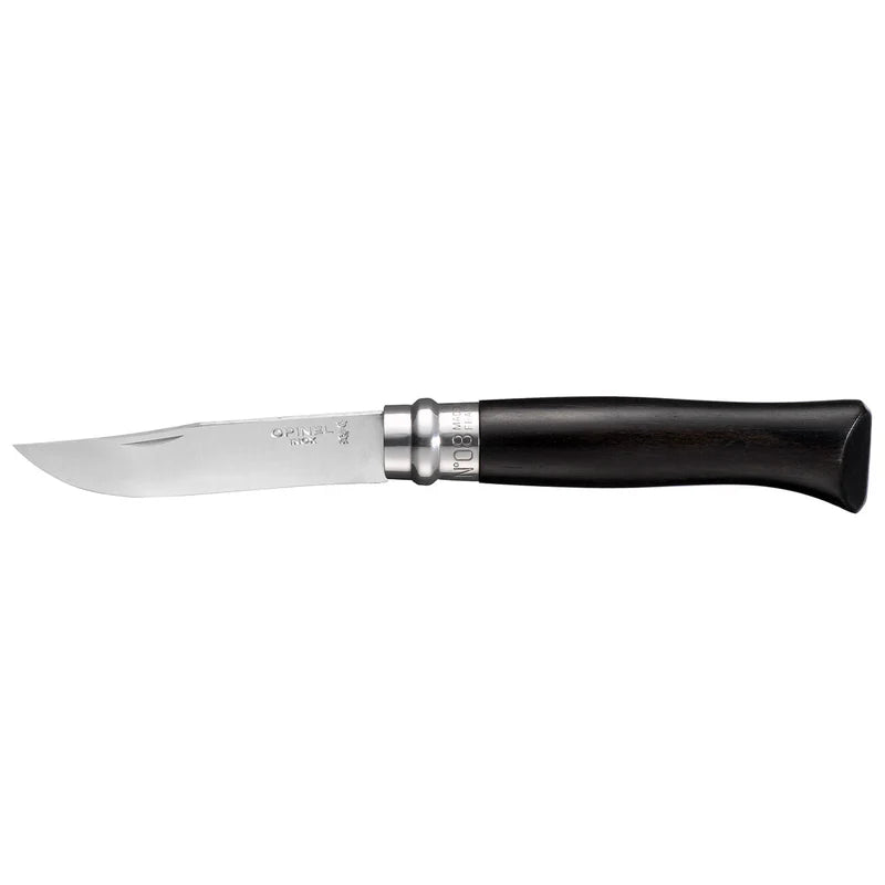 Opinel Knife Traditional No 8 Black Ebony S/s 8.5cm Gift Box