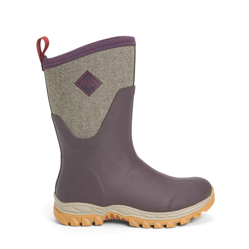 Muck Boots Arctic Sport II Women Mid Wine/Herringbone